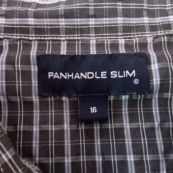 Panhandle Slim Shirt Pearl Snaps S/S Spread Collar - Picture 5 of 7